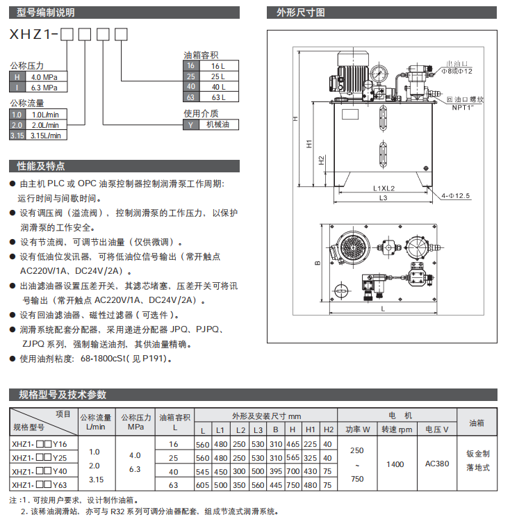 循環(huán)式電動(dòng)稀油潤滑泵（站）XHZ1 型-參數1.png